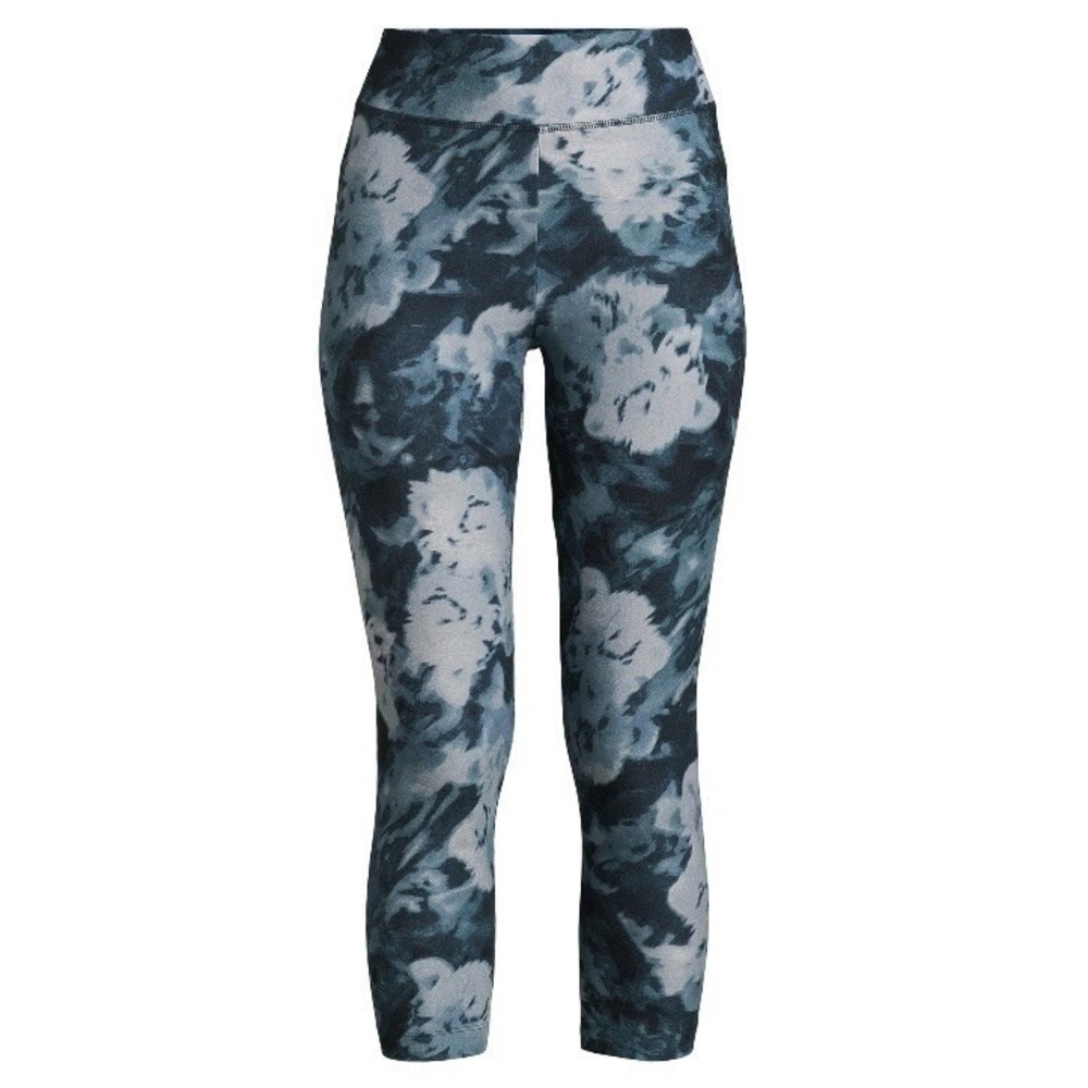 Time And Tru Womens Sueded Capri Leggings XS 0-2 New with Tags Shibori Blue Soft